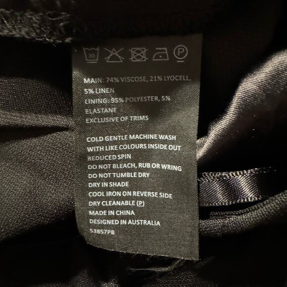 Bardot Jumpsuit Halter Y2K Goth 90s Grunge Minimalist Edgy Glam Rock Black 32 10 - Picture 3 of 4